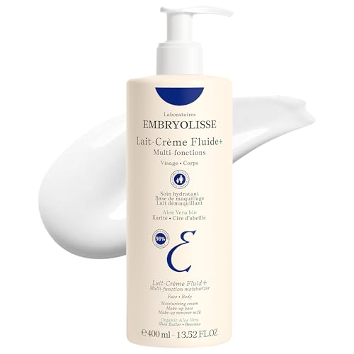 Embryolisse Lait-Cr?me Fluid+ Face & Body Cream, Multi-Use Lightweight Moisturizer with Shea Butter & Aloe Vera. Fast Absorbing, For All Skin Types