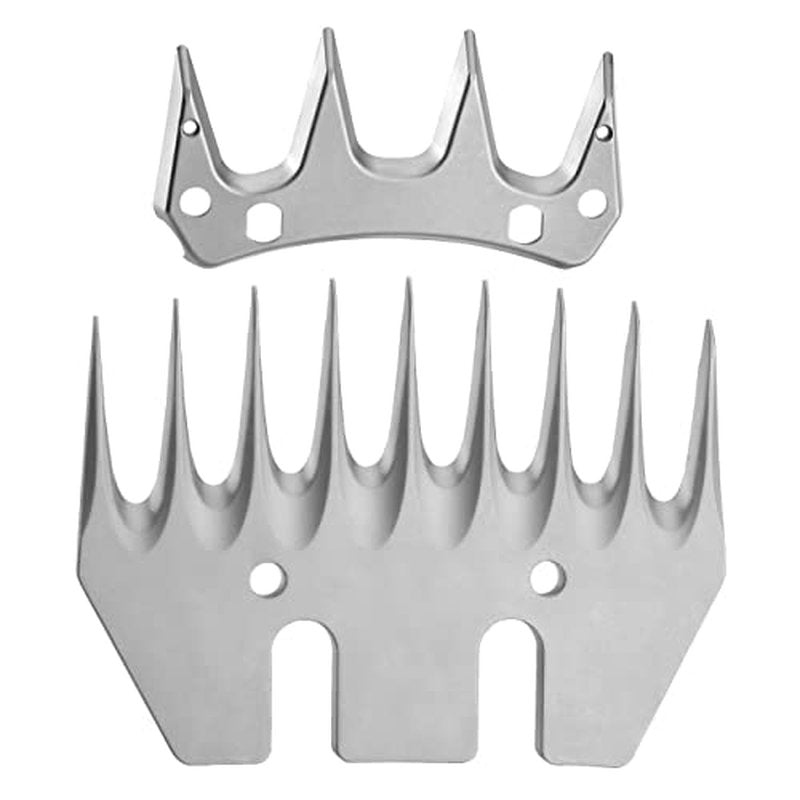 9 Tooth Sheep Shears Replacement Blades PRO Universal Blade for All Major Brands Oster GDJOB TAKEKIT BEETRO Dragro Lister Heiniger Sheep Clippers for Sheep Alpacas Goats (9 Tooth Silver)