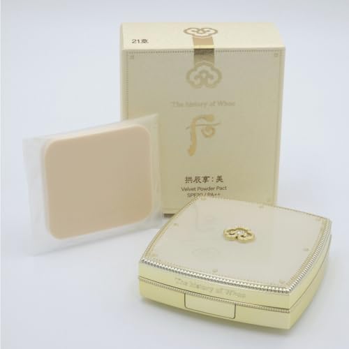 The History Of Whoo Korean Luxury Velvet Powder Pact No.23 Medium Beige Shade SPF30/PA++ 12g