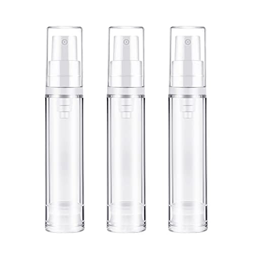 Travel Foundation Container Bottles Set - 10ml Airless Pump Refillable Cosmetic Bottles