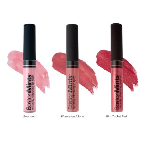 Beacon Beauty Trio - 3-Piece Hydrating Lip Gloss Set, Glossy Shine, Sheer & Buildable Color, Aloe & Spearmint- Vegan, Cruelty-Free, Gluten Free