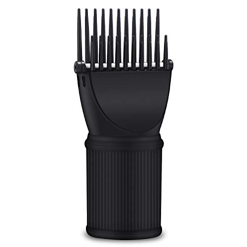 Segbeauty Black Blow Dryer Comb Attachment for Hair Styling, Curly & Straight Hair