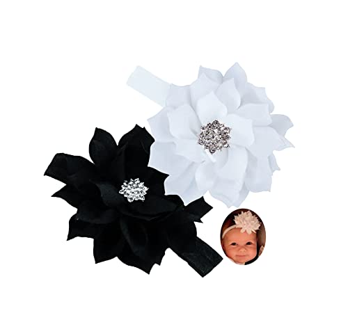 Lovely Girl Baby Headbands hair decorations.(LK1) (Black+White)