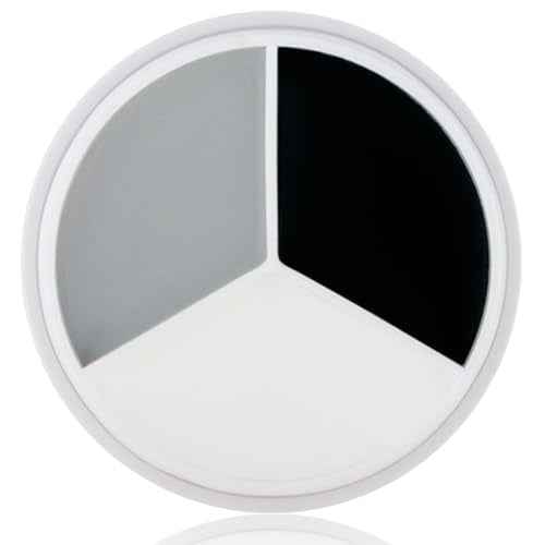 MEICOLY Black White Light Grey Face Body Paint Palette,Halloween Zombie Skeleton Makeup Face Paint,Clown Black White Makeup for Adults and Kids,Professional Body Paint Face Painting for SFX Cosplay