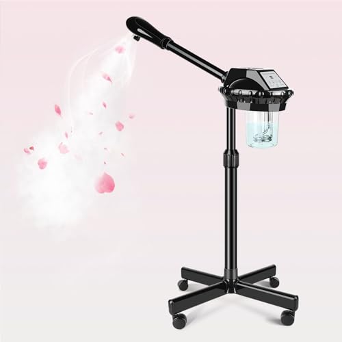 Professional Facial Steamer on Wheels with 30-Minute Timer