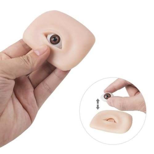 3D Silicone Fake Eyes Practice Board for Microblading & Lash Extensions