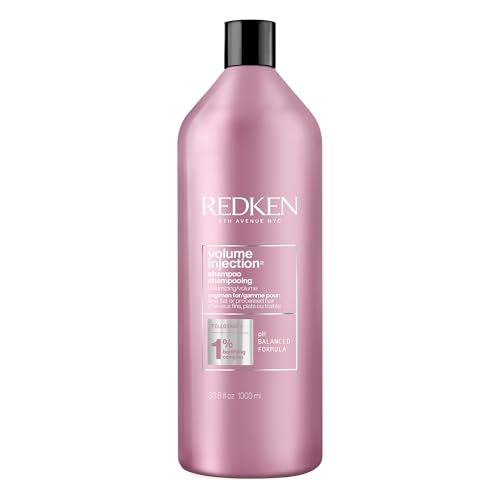 Redken Volume Injection Shampoo For Fine Hair - Adds Lift & Body, Volumizing & Detangling Without Weighing Down, Paraben Free
