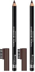 Rimmel Brow This Way Eyebrow Pencil, Dark Brown, Pack of 2