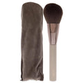 delilah - Large Powder Complexion Brush - Flat, Arched Shaped - Synthetic Fibre Blends - Loose or Pressed Powders - Wooden HAndle - For all Skin Type - Cruelty Free - 1 Pc