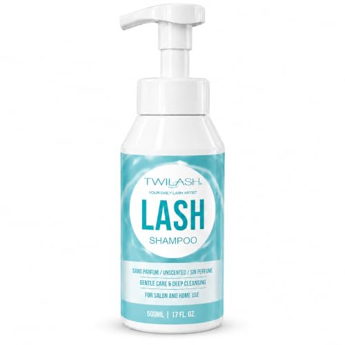 TWILASH Lash Shampoo 500ml - Gentle Foaming Cleanser for Extensions