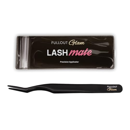 Full Out Glam LashMate Lash Applicator Tool - Precision Eyelash Tweezers for Magnetic Eylashes, Clusters, and Extensions - Soft-Touch Tips, Liner-Safe, Pinch-Free