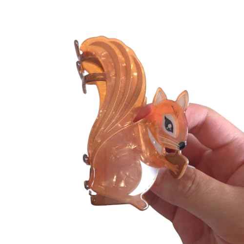 Novelty Squirrel Hair Clip,Acrylic Claw Clips,Hair Clips for Women