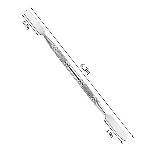 5Pcs Makeup Spatula tool metal Set Professional Beauty Stainless Steel Cosmetics Mixer Long Metal Spatula Depotting Mixing Tool (#1+#2)