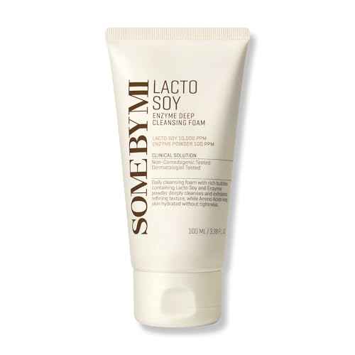 SOME BY MI Lacto Soy Enzyme Deep Cleanser ? 3.4oz, 100ml ? Korean Vegan Face Wash with Papain & Soy Enzymes for Pore & Dead Skin Care ? With Hyaluronic Acid for Soothing & Hydration ? Korean Skin Care