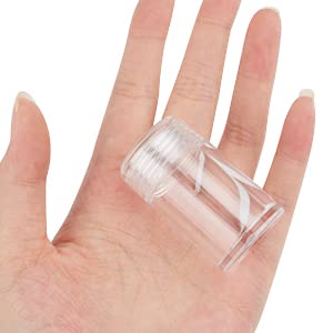 6x 10g Clear Loose Powder Jars with Sifter - Refillable