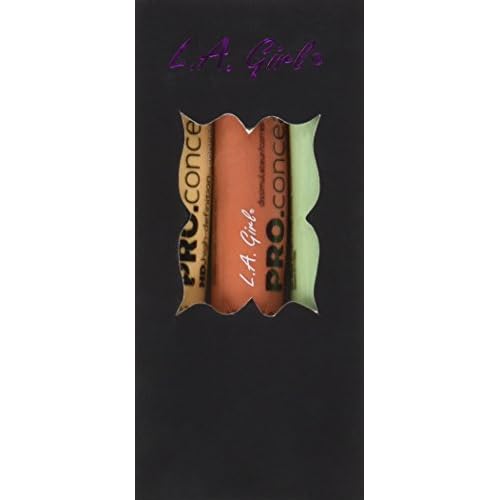 L.A. Girl Pro Conceal Set Orange, Yellow, Green Correctors, Pack of 3 (Bundle GC990+GC991+GC992-B)