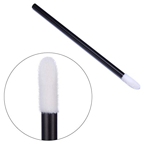 Black Lip Gloss & Lipstick Applicator Wands 100 Pack - Disposable Makeup Brushes
