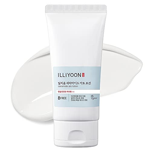 Illiyoon Ceramide Ato Lotion | Lightweight Moisturizer for Dry & Sensitive Skin, Barrier Repair for Face & Body, Mild for Babies, Vegan Certified, Korean Skin Care, 2.3 fl.oz.