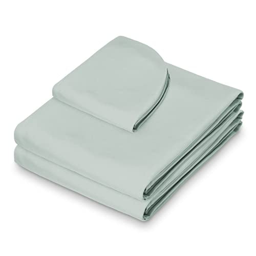 Saloniture Seafoam Green Microfiber Massage Table Sheet Set - Fitted & Flat Sheets with Face Cradle Cover