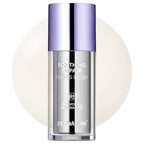 DERMAFIRM Bakuchiol Retinol Serum for Glass Skin with Niacinamide & Peptides | Daily Korean Skin Care for Sensitive Skin | Soothing Repair Toning Serum R4 for Glass Skin