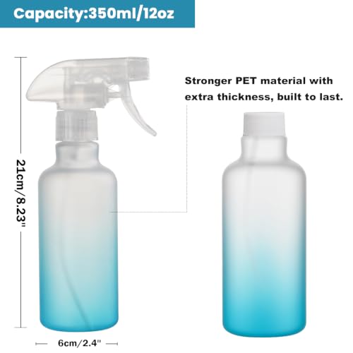 12oz Refillable Spray Bottles 2-Pack with Adjustable Nozzle
