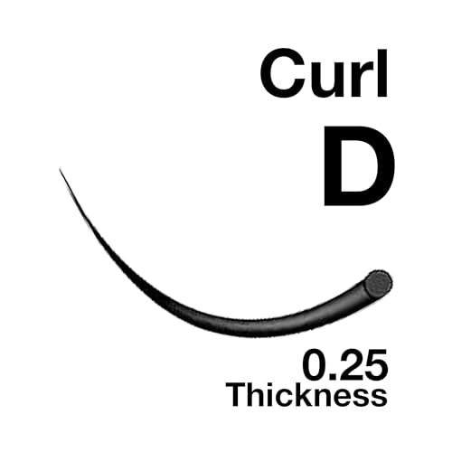 Eyelash Extensions 0.25mm Thickness D Curl Natural-Looking Individual Volume Eyelashes For Lash Extensions (11MM)