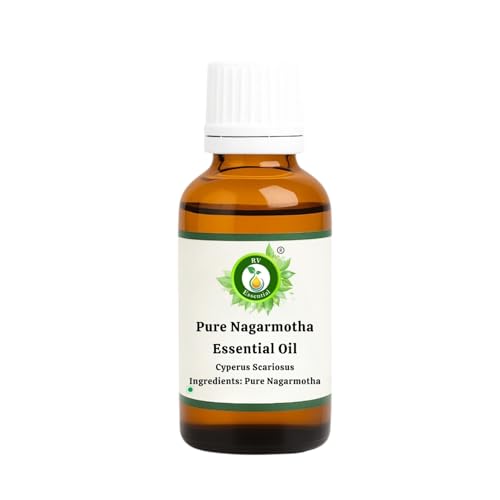 R V Essential Pure Nagarmotha Essential Oil 15ml (0.507oz)- Cyperus Scariosus (100% Pure and Natural Steam Distilled)