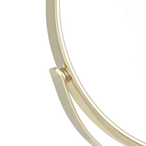 Double-Sided Tabletop Vanity Mirror with 1X/5X Magnification - Gold