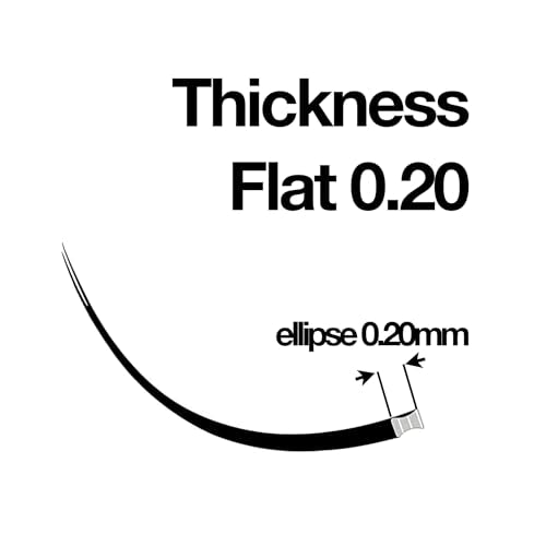 Ellipse Eyelashes 0.20mm Thickness C Curl Length Mixed 8-14mm Flat Lashes Extensions Individual Volume So-Soft For eyelash Extension(Ellipse,Flat 0.20,C,Mixed 8-14mm)