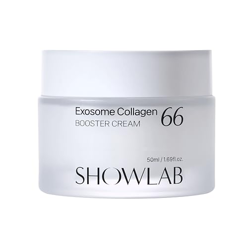 SHOWLAB Exosome Collagen 66 Booster Cream - Korean Face Moisturizer with 66% Collagen Extract, 9 Peptides Complex, Niacinamide, Adenosine - Anti-Aging Firming Cream for All Skin Types, 1.7 oz