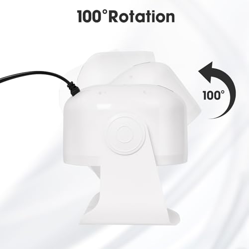Rotatable Air Nail Dryer, 600W Warm & Cool Wind Blower Dryer for Regular Nail Polish, Multifunctional Nail Polish Fan Blow Dryer for Both Hands and Feet, Home and Salon Use No Harmful (White)