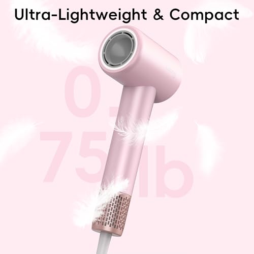 Luxing TurboLux Pink Hair Dryer with Ionic Technology & 110,000 RPM Brushless Motor
