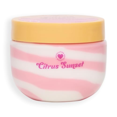 I Heart Revolution, Citrus Crush Swirl Body Cream, Hydrating & Nourishing Moisturizer with Vitamin C, Citrus Scent, Cruelty-Free & Vegan, 5.29 fl oz