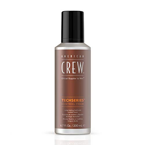 American Crew Hair Control Foam Techseries - Long Lasting Hold, 6.7 Fl Oz