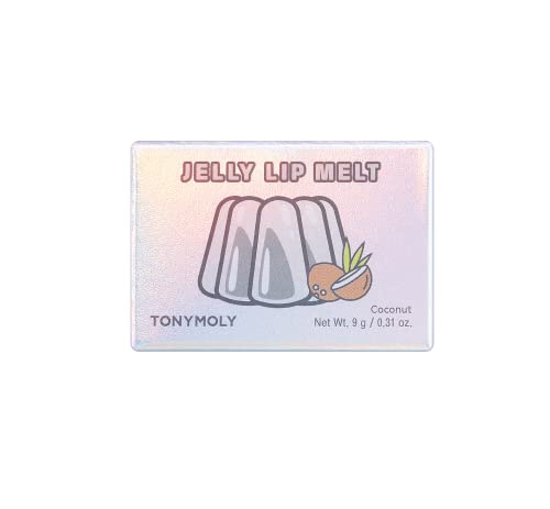 TONYMOLY Jelly Lip Melt, Coconut | Limited Edition Holographic Glitter Lip Treatment and Highlighter