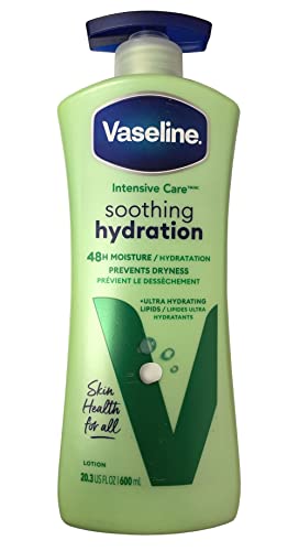 Vaseline Intensive Care Non Greasy Body Lotion with Aloe Soothe for Dry Skin, 600ml