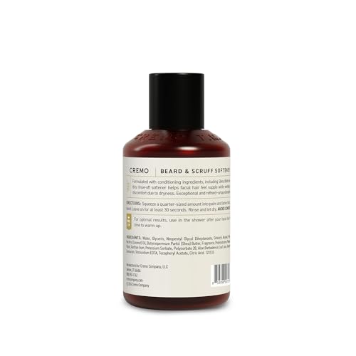 Cremo Cedar Forest Beard & Scruff Softener,Softens and Conditions Coarse Facial Hair of all Lengths in Just 30 Seconds,6 Fluid Ounce,(Pack of 2)