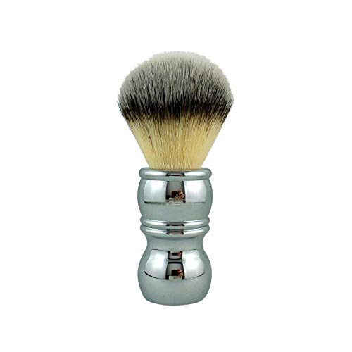 RazoRock Chrome Silvertip Plissoft Synthetic Shaving Brush