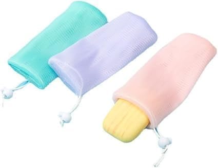 12 Pcs Exfoliating Mesh Soap Pouches with Drawstring - Body & Facial
