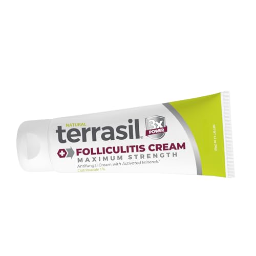 Terrasil Folliculitis Cream - 1% Clotrimazole Treatment, 1.7 oz