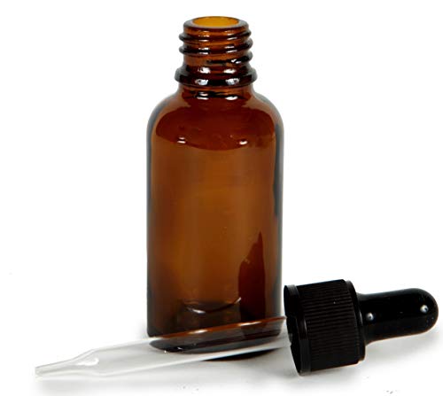 Vivaplex Amber Glass Bottles 4 oz with Droppers 2 Pack