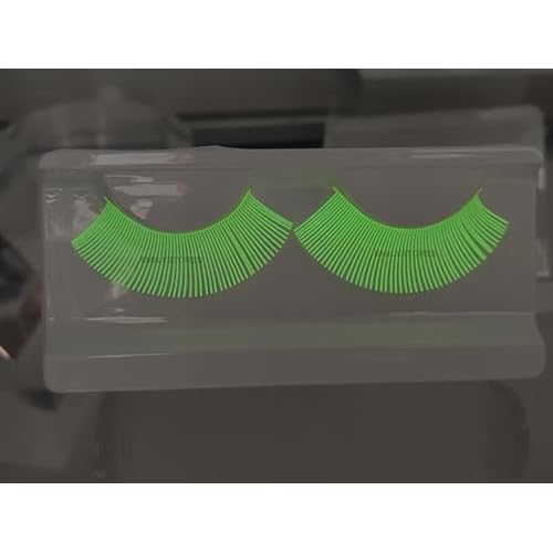 White Luminous Costume Halloween Gloss In Darkness Party Lashes 1 Pair