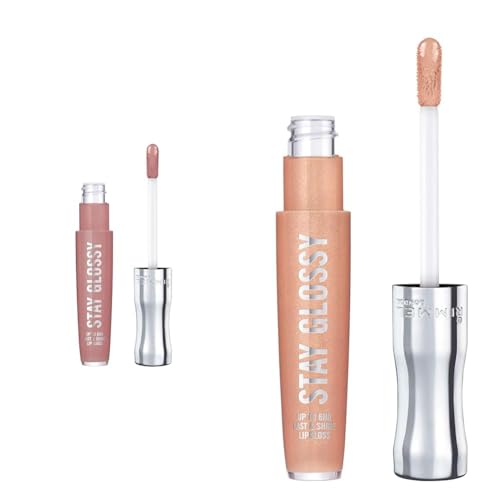 Rimmel Stay Glossy Lip Gloss Duo - Blushing Belgraves & Non-Stop Glamour