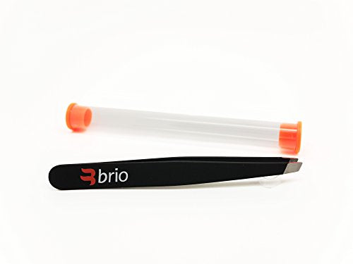 Brio Precision Slant Tip Tweezers for Women – Stainless Steel