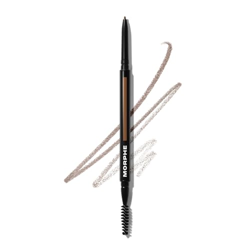 Morphe Micro Dual Eyebrow Pencil - Retractable, Ultra-Precise Tip - Latte