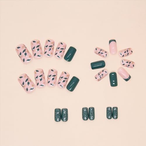 SINHOT Coffin Press on Nails Medium Ballerina Fake Nails Glossy Glue on Nails Pink Cat Eye Acrylic Nails Silver Glitter Arificial Nails Stick on False Nails with Fireworks Design 24 pcs