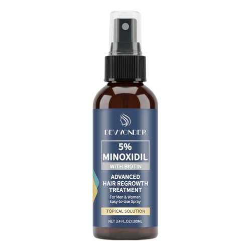 5% Minoxidil Spray for Hair Growth – Biotin Serum for Men & Women