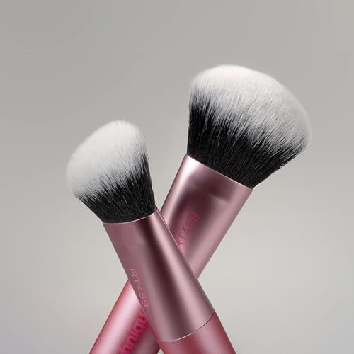Real Techniques Multi-Task Face & Makeup Brush - Dual-Ended Foundation, Blush, Contour, Powder Applicator