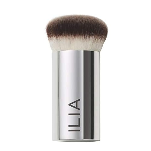 ILIA - Perfecting Buff Brush | Versatile Brush For Cream or Liquid Products Made with Aluminum + Soft, Vegan Bristles | Smooth Finish | Expertly Crafted | Non-Toxic, Vegan, Cruelty-Free, Recyclable
