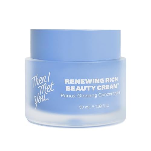 Then I Met You Renewing Rich Beauty Cream, Deep Hydration Korean Moisturizer with Quad Ginseng Complex, Fast Absorbing Vegan-Cruelty-Free Plant-Based Antioxidant, Alcohol Free Skincare for Exfoliated